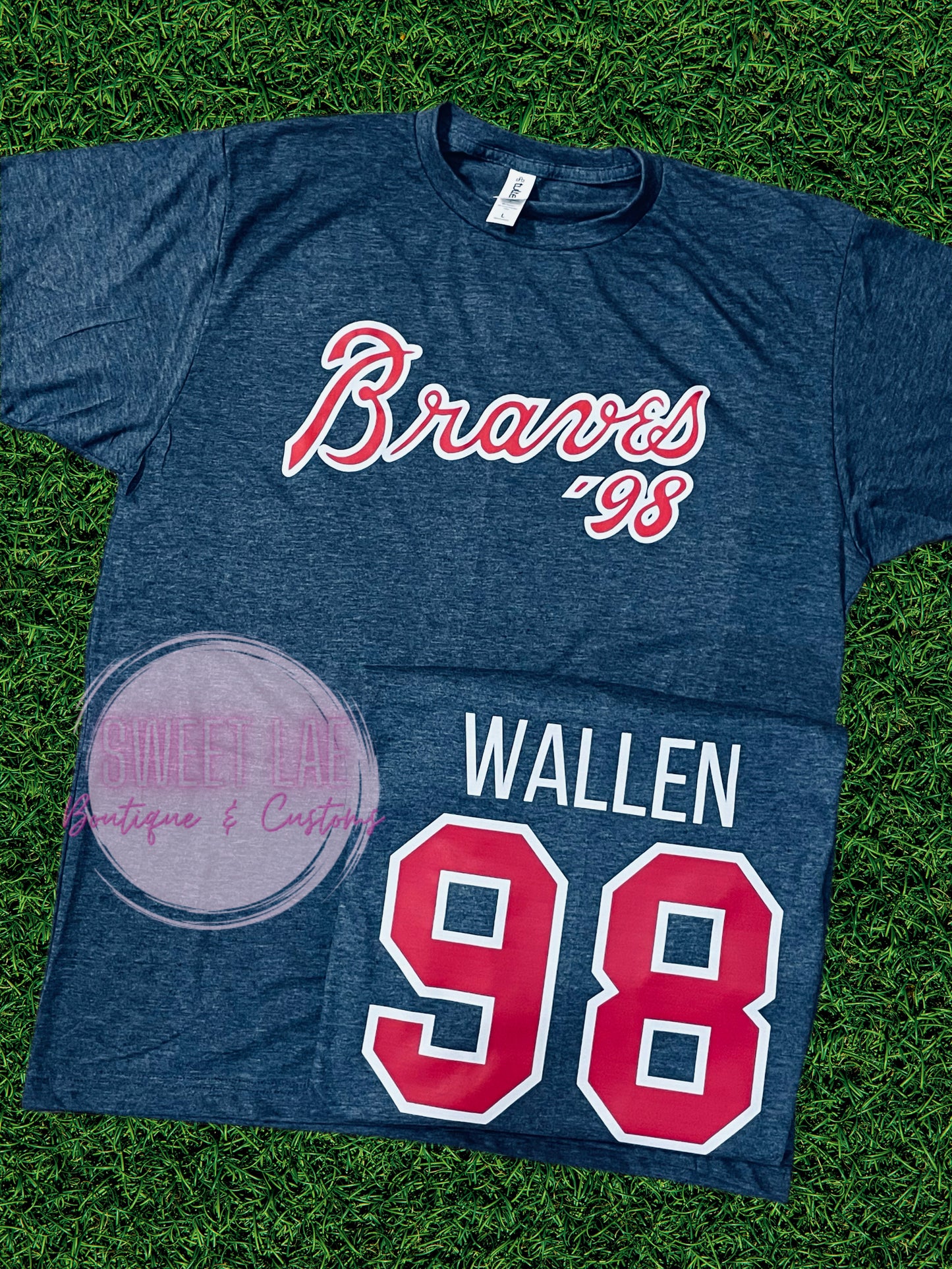 98 Braves Wallen White Outline