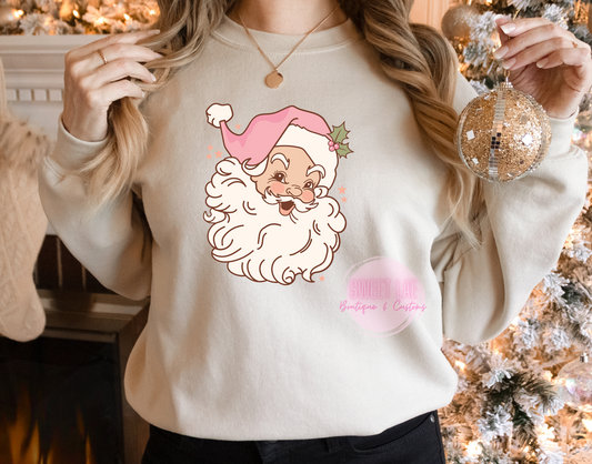 Vintage Pink Santa